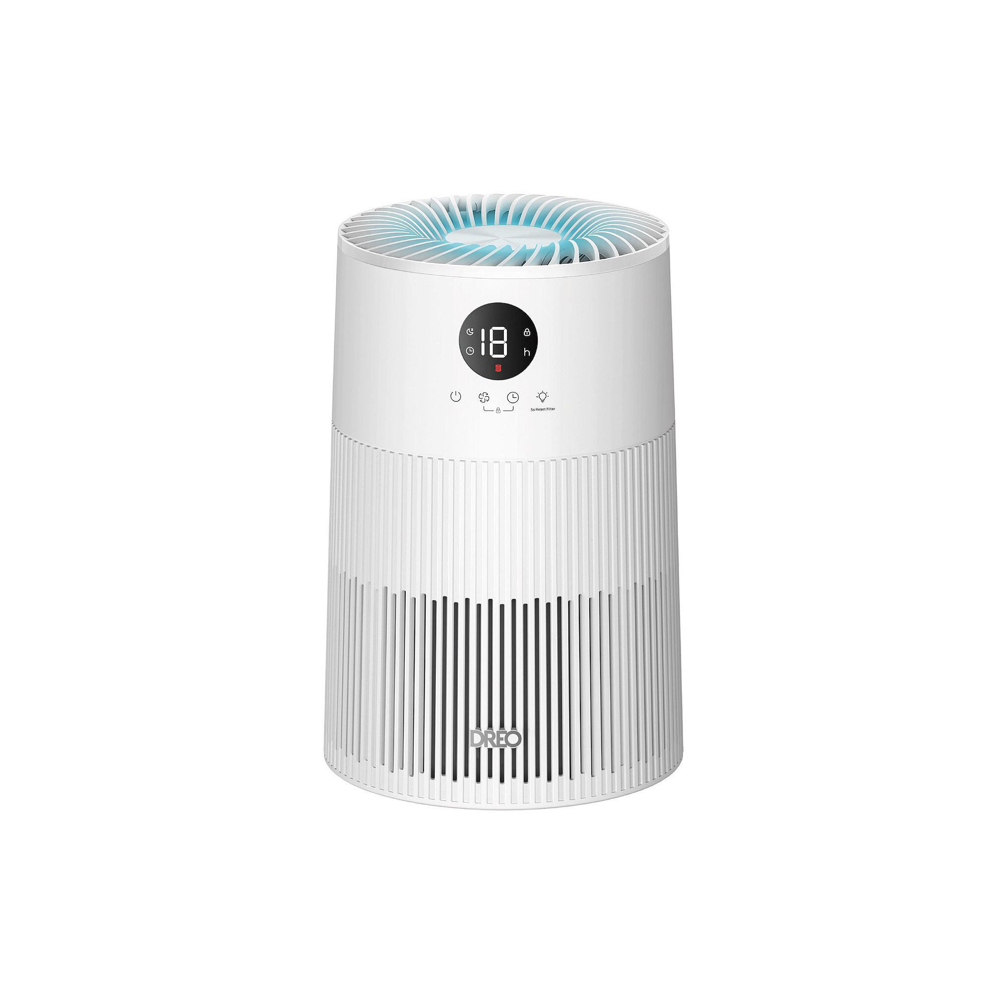 DREO Macro 414 Air Purifier with HEPA Filtration and Ambient Light, White