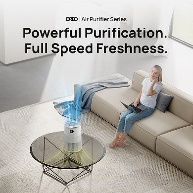 DREO Macro 414 Air Purifier with HEPA Filtration and Ambient Light