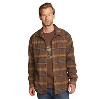 Men's Eddie Bauer Fleece-Lined Flannel Shirt Jacket