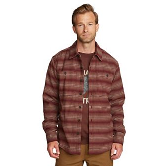 Men's Eddie Bauer Fleece-Lined Flannel Shirt Jacket