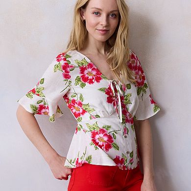 Women's LC Lauren Conrad Tie Front Empire Top