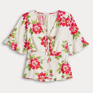 Women's LC Lauren Conrad Tie Front Empire Top