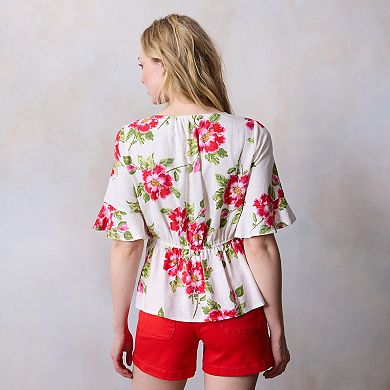 Women's LC Lauren Conrad Tie Front Empire Top