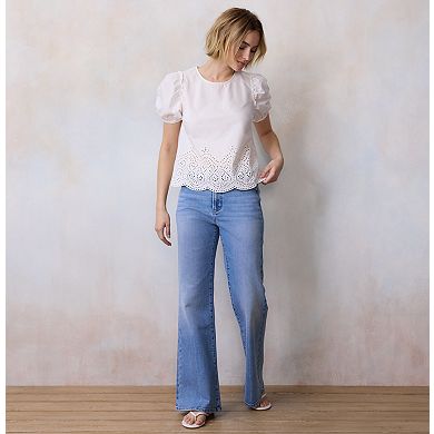 Women's LC Lauren Conrad Puff Sleeve Popover