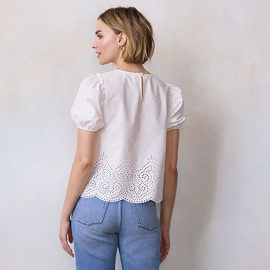 Women's LC Lauren Conrad Puff Sleeve Popover