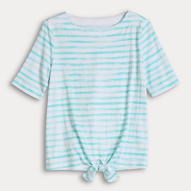 Women's Croft & Barrow® Tie-Front Top