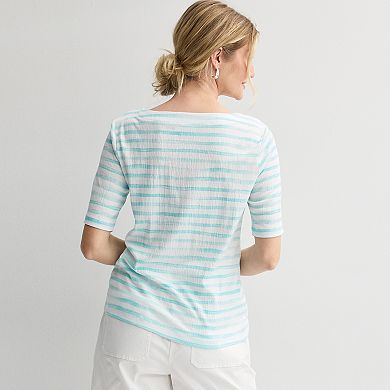 Women's Croft & Barrow® Tie-Front Top