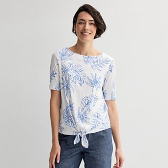 Women's Croft & Barrow® Tie-Front Top