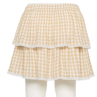 Juniors' Plus Size SO® Tiered Mini Skirt