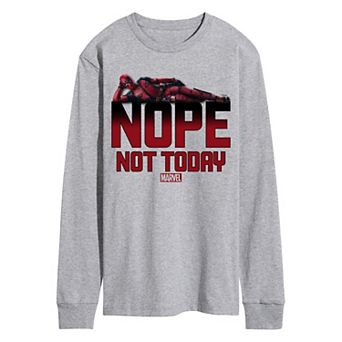 Men's Marvel Deadpool Nope Not Today Long Sleeve Graphic Tee