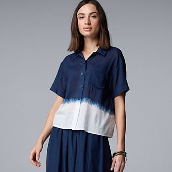 Women's Simply Vera Vera Wang Camp Shirt