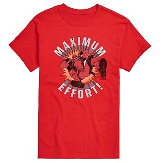 Men's Marvel Deadpool Maximum Effort Long Sleeve Graphic Tee