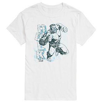 Men's Marvel Hulk Block Sketch Graphic Tee