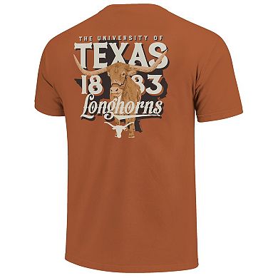 Men's Texas Orange Texas Longhorns Striped Campus Skyline T-Shirt
