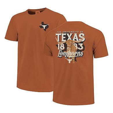 Men's Texas Orange Texas Longhorns Striped Campus Skyline T-Shirt