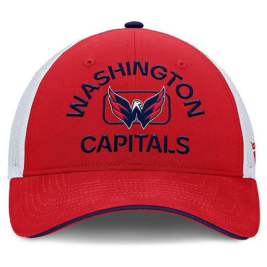 Men's Fanatics Red/White Washington Capitals Authentic Pro Rink Trucker Hat