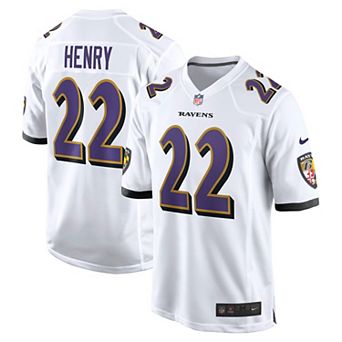 Men's Nike Derrick Henry White Baltimore Ravens White Game Jersey