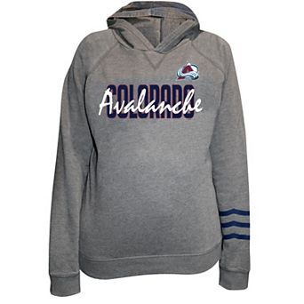Women's Fanatics Charcoal Colorado Avalanche Plus Size Lightweight Fleece Pullover Hoodie