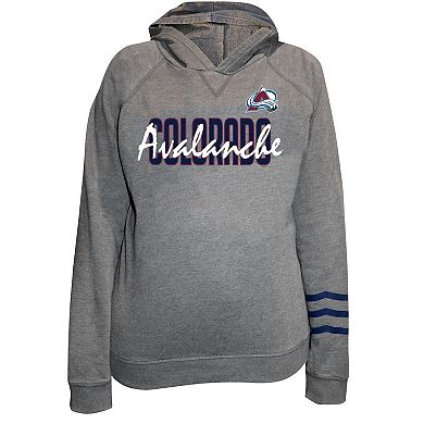 Women's Fanatics Charcoal Colorado Avalanche Plus Size Lightweight Fleece Pullover Hoodie