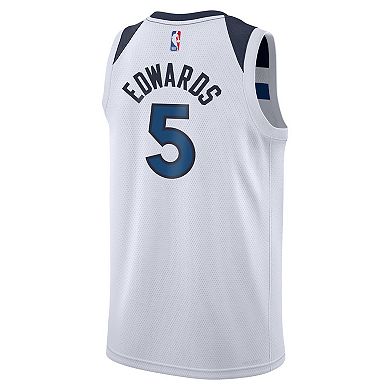 Youth Nike Anthony Edwards White Minnesota Timberwolves Swingman Jersey - Association Edition