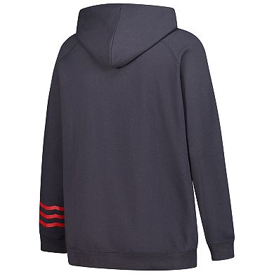 Women's Fanatics Charcoal Washington Capitals Plus Size Lightweight Fleece Raglan Pullover Hoodie