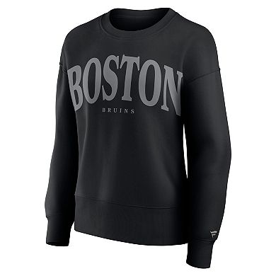 Women's Fanatics Black Boston Bruins Elements Flow Pullover Sweatshirt
