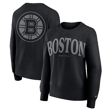 Women's Fanatics Black Boston Bruins Elements Flow Pullover Sweatshirt