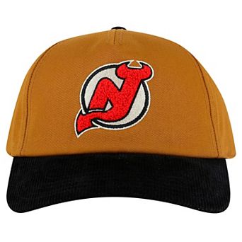 Men's American Needle Tan/Black New Jersey Devils Burnett Adjustable Hat