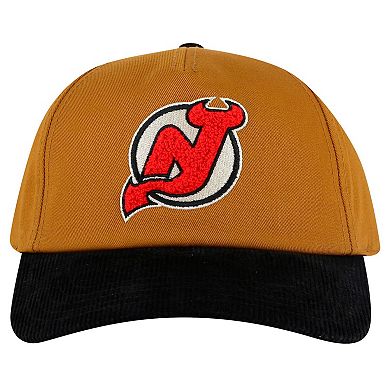 Men's American Needle Tan/Black New Jersey Devils Burnett Adjustable Hat