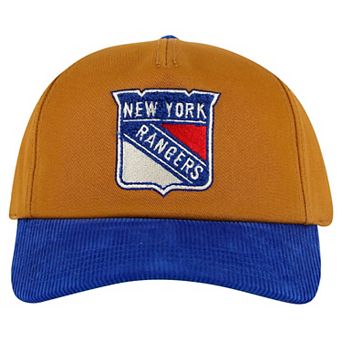 Men's American Needle Tan/Blue New York Rangers Burnett Adjustable Hat