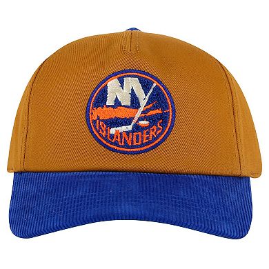 Men's American Needle Tan/Royal New York Islanders Burnett Adjustable Hat
