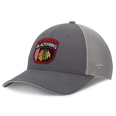 Men's Fanatics Gray Chicago Blackhawks Authentic Pro Home Ice Trucker Adjustable Hat