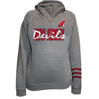 Women's Fanatics Charcoal New Jersey Devils Plus Size Lightweight Fleece Pullover Hoodie