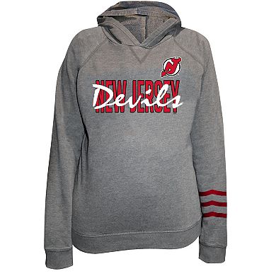 Women's Fanatics Charcoal New Jersey Devils Plus Size Lightweight Fleece Pullover Hoodie
