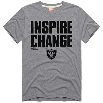 Unisex Homage Gray Las Vegas Raiders 2024 Inspire Change Tri-Blend T-Shirt