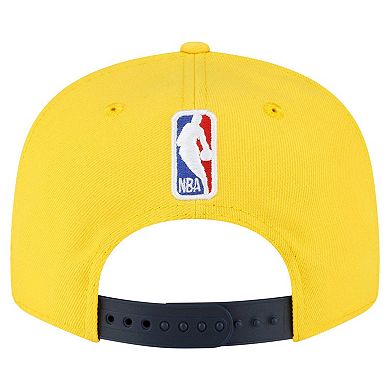 Men's New Era Gold Indiana Pacers Jersey Hook Statement Edition 9FIFTY Snapback Hat