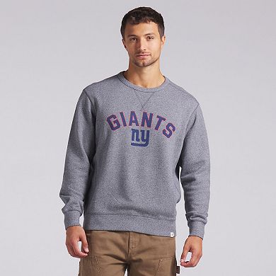 Men's Fanatics Heather Gray New York Giants Loop Terry Pullover Sweatshirt