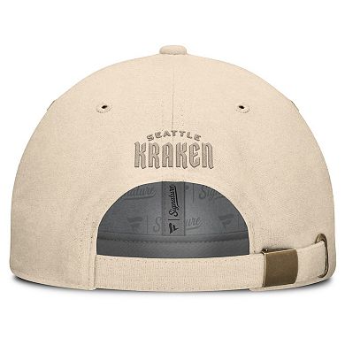 Men's Fanatics Tan Seattle Kraken Front Office Canvas Adjustable Hat