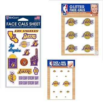 "WinCraft Los Angeles Lakers 4"" x 7"" Waterless Tattoos Set"