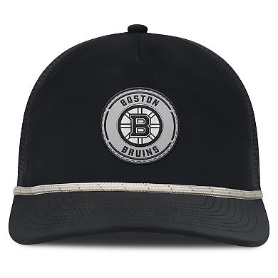 Men's Fanatics Black Boston Bruins Front Office Performance A-Frame Adjustable Hat
