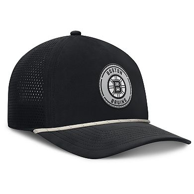 Men's Fanatics Black Boston Bruins Front Office Performance A-Frame Adjustable Hat