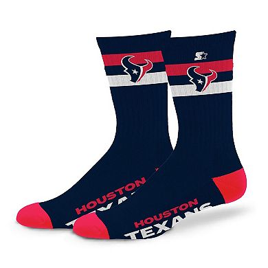 Unisex Starter Houston Texans Team Color Two-Stripe Crew Socks