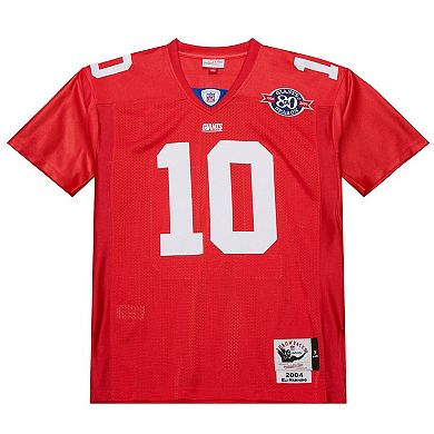 Men's Mitchell & Ness Eli Manning Red New York Giants 2004 Authentic Throwback Retired Player Jersey