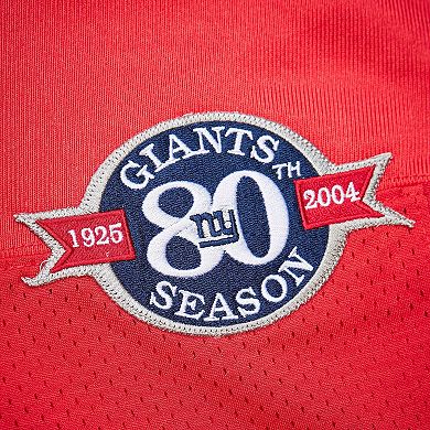Men's Mitchell & Ness Eli Manning Red New York Giants 2004 Authentic Throwback Retired Player Jersey