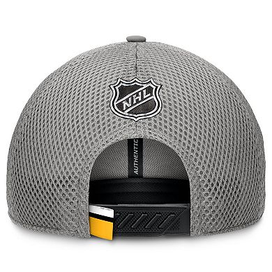 Men's Fanatics Gray Pittsburgh Penguins Authentic Pro Home Ice Trucker Adjustable Hat