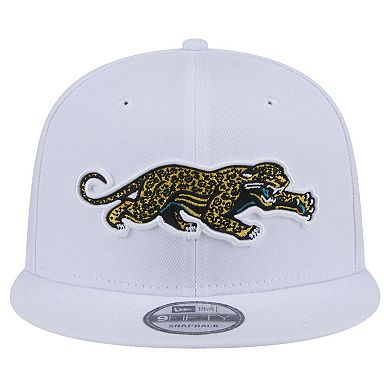 Men's New Era White Jacksonville Jaguars Throwback Crawl Standard 9FIFTY Snapback Hat