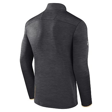 Men's Fanatics Heather Charcoal Boston Bruins Authentic Pro Quarter-Zip Pullover Top
