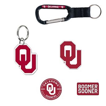 WinCraft Oklahoma Sooners 5-Pack Key Ring and Fridge Magnet Set