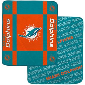 Pegasus Miami Dolphins 60” x 70” Reverse Block Double-Sided Ultra Cozy Blanket