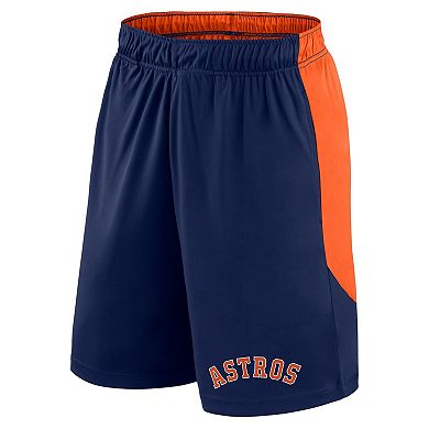 Men's Fanatics Navy/Orange Houston Astros Launch Polyester Shorts